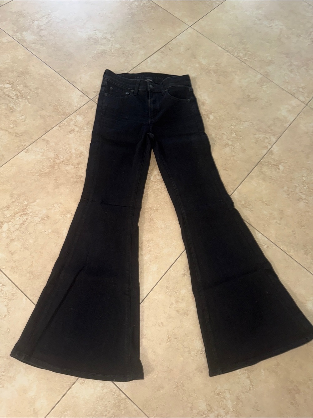 American Eagle Outfitters Black Flared Jeans